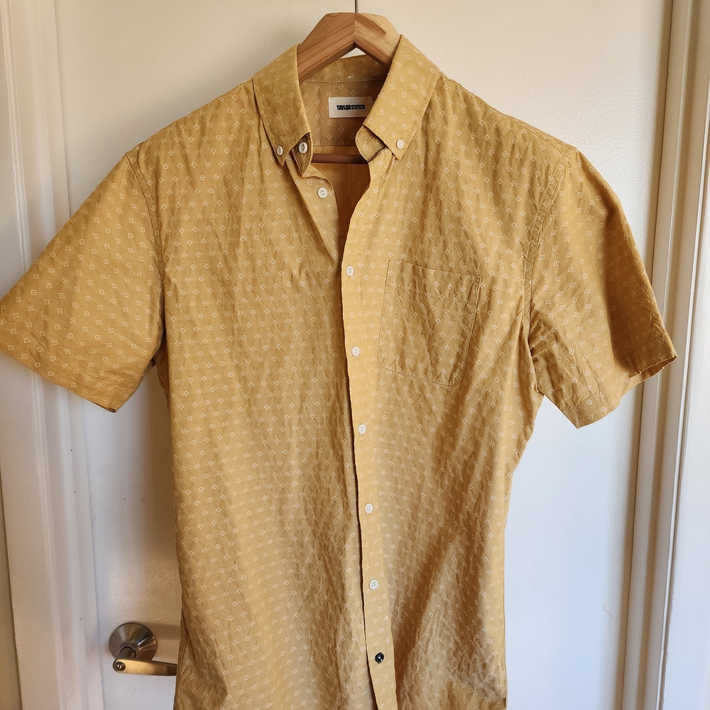 Taylor Stitch The Short Sleeve Jack In Gold Diamond